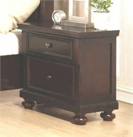 Cherry Stained Night Stand Round Hill Furniture