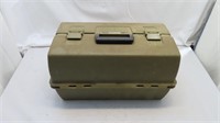 tackle box with assorted tackle