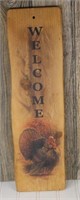 Wooden Turkey Welcome Wall Sign
