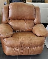 Medium brown faux leather oversized rocker