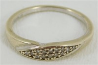 Genuine Diamond Ring - 10KT, Size 7