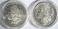 1898 CH BU PL & 1890-S AU MORGAN DOLLARS