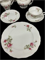 35 Pc Royal Rose Fine China Service for 8 (-1