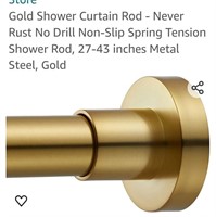 New 27"- 43" Shower  Curtain Rod