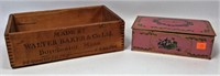Chocolate Boxes: wooden "Walter Baker & Co."