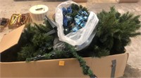 6 ft large christmas tree and wreath