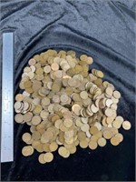 Large group of unsearched Wheat Pennies