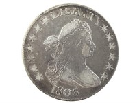 1806 Draped Bust Half Pointed 6, No Stem thru Claw