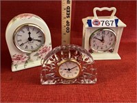 3 decorative clocks