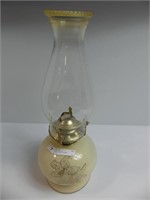 CREAM GLASS OIL LAMP