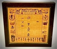 1960’s Spice Cabinet w/Illustrated Guide