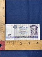 1975 German paper bill money