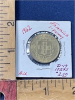 1962 Jamaica penny coin