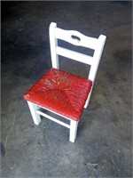 Child's chair; red seat