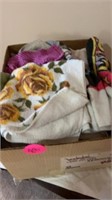 LARGE BOX OF OLD USED TOWELS GOOD FOR RAGS