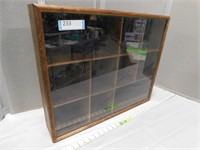Display cabinet/shadow box measures approx. 24" w