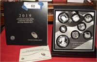2019S Ltd Edition Silver Proof Set w/COA & Boxes
