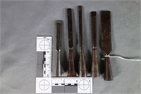 Five (5) Assorted Socket Chisel Blades