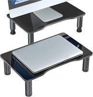 2 Pack Computer Monitor Stand Riser with Height Ad