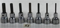 7 S-K Hex Sockets 3/8" Drive 6 are Metric & 1