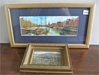 Framed Print of Amsterdam & a Miniature Oilette