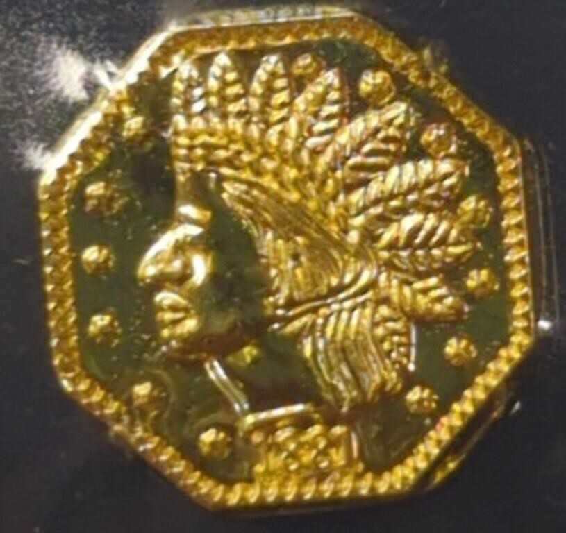 1881 1/4 California gold token