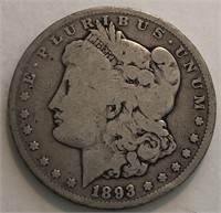 1893-CC Morgan Dollar