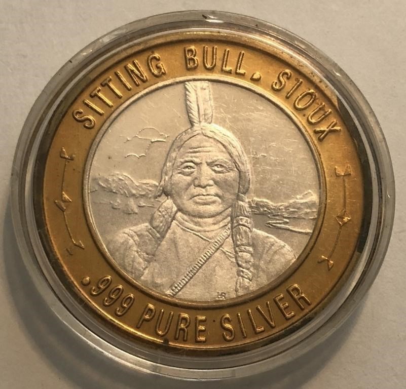 Sitting Bull 1-Oz Silver Token
