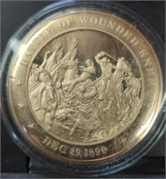 1890 Battle of wounded knee token