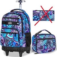 Unisex Rolling Backpack & Lunch Box