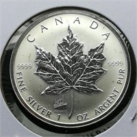 1998 Canada $5 Silver Coin Maple Leaf 1 t oz.