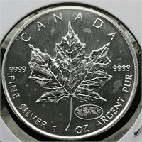 1999 2000 Canada $5 Silver Coin Maple Leaf 1 t oz.