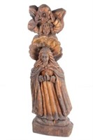 Hand Carved Solid Redwood Virgin Mary Effigy