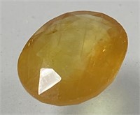 Certified 5.60 Cts Natural Oval Yellow Sapphire
