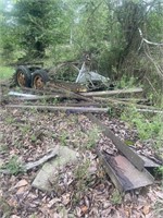 Antique trailer and I Beams