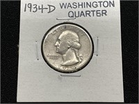 1934D Washington Quarter