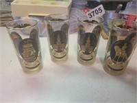 (4) 1960'S LIBBY ANDREW JACKSON BARWARE GLASSES