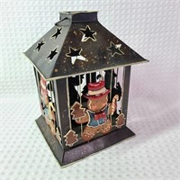 Metal Gingerbread Tea Light House