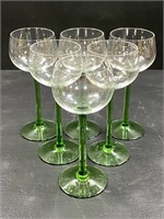 Vintage Cristal D' Arques Emerald Rhine Wine Glass