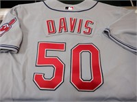 RAJAI DAVIS TEAM ISSUED CLEVELAND INDIANS JERSEY