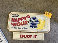 Pabst Blue Ribbon Happy Hour Sign