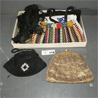 Various Early Beaded Purses & Others