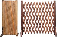 Tonchean 2 Pack Expandable Wood Garden Fence
