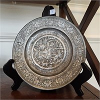 Antique Plated Copper Persian Plate