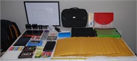 LARGE GROUP OF MISC. FROM OFFICE WITH TOTE