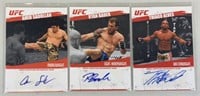 3pc 2009 UFC Topps Certified Autograph Cards