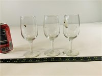 3pcs JWP wine glasses
