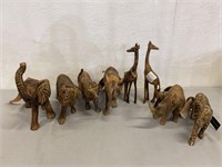 8 Mohazo Ethnic Spirit Wood Carved Animals