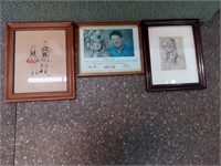 3 Framed Pieces