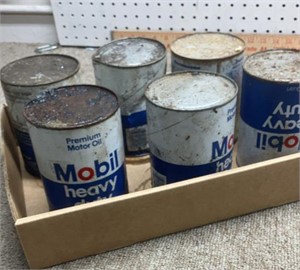 6 Mobil oil 1qt cans